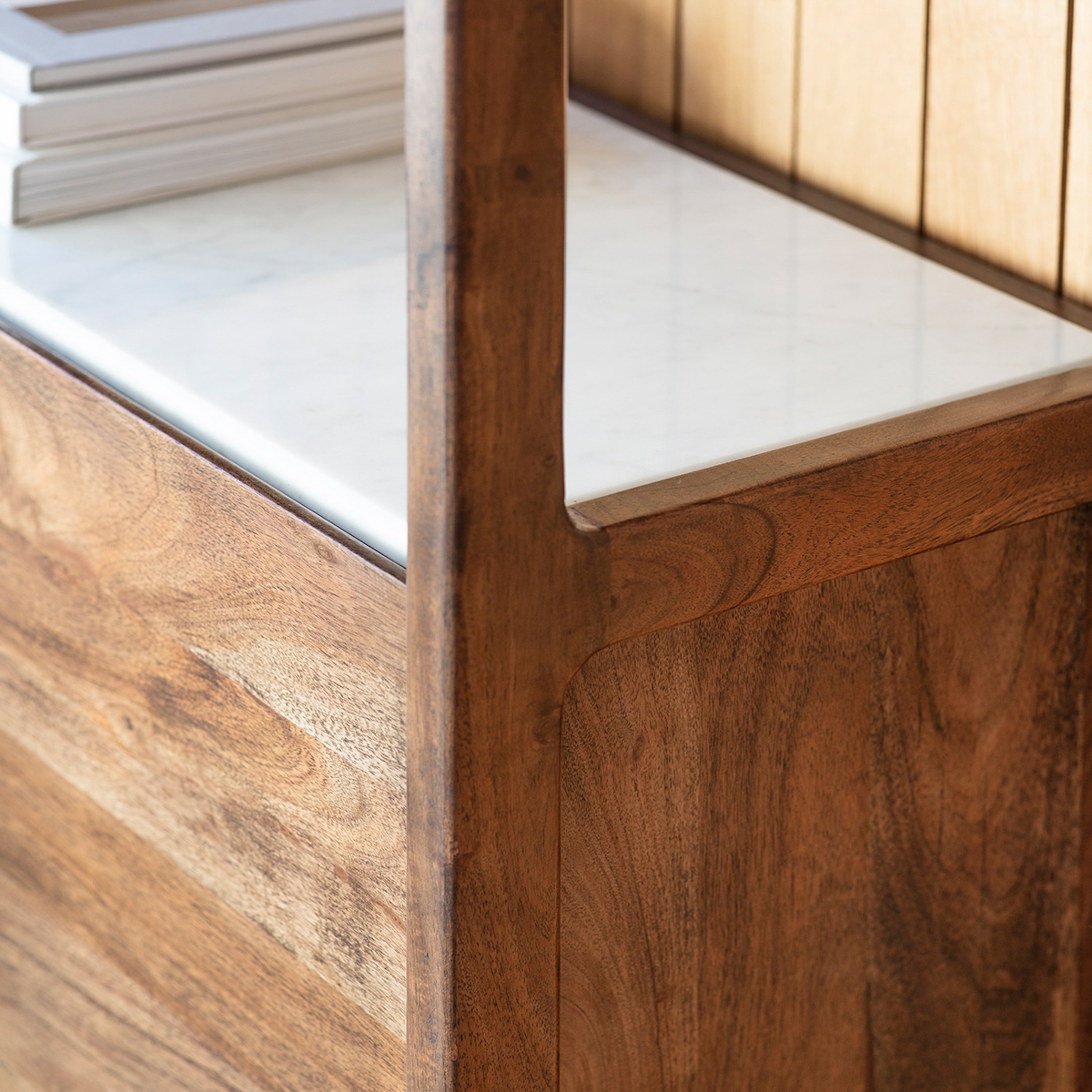 Barcino Brown Acacia Wood Display Unit